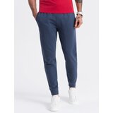 Ombre Men's jogger sweatpants - navy blue Cene