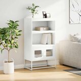 vidaXL Visoka deska Bela 68x39x123 cm Jeklo | Shoptok.si