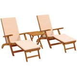  Ležaljka koja se može preklopiti i nagnuti 3 pcs Bež | Eponuda.com