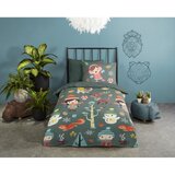 Good Morning Tamno zelena pamučna dječja posteljina za krevet za jednu osobu/za produženi krevet 140x220 cm Fun – | shoptok.hr