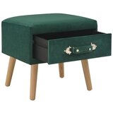 The Living Store Nočna omarica žamet 40x35x40 cm zelena - Nočna Omarica, (21420891) | Shoptok.si