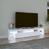 TV ormarić s LED svjetlima bijeli 200x36,5x40 cm | shoptok.hr