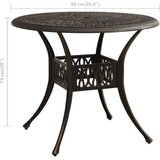  Vrtni stol brončani 90 x 90 x 74 cm od lijevanog aluminija | Eponuda.com