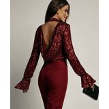 Beloved Glitter bluza bordo Cene