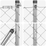  Stup za ogradu Srebrno 10 x 1 m (60 x 60 mm mreža) Čelik | shoptok.hr