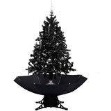  Božićno drvce koje sniježi sa stalkom crno 140 cm PVC | Eponuda.com
