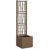  Vrtni saksija s rešetkom Smeđa 36 x 36 x 140 cm PP | shoptok.hr