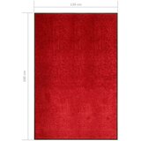 vidaXL pralni predpražnik rdeč 120x180 cm | Shoptok.si