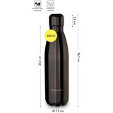 Echtwerk Izolirna Steklenica Shiny, Črna, 0,5 L | Shoptok.si