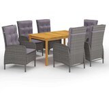  7-dijelni vrtni blagovaonski set sivi | shoptok.hr