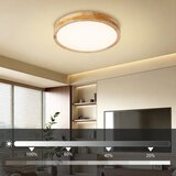 Brilagi LED prigušiva svetiljka WOODLINE LED/48W/230V 3000-6000K hrast prečnik 40 cm +sa daljinskim upravljačem | Eponuda.com