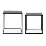 YES EVERYDAY Črne kovinske mizice v kompletu 2 ks 38x38 cm Alrik – | Shoptok.si