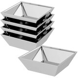  Vrtna saksija 5 pcs Srebrno 50 x 50 x 15 cm Cinkani čelik | shoptok.hr