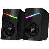 Connect IT CSP-1100-BK - SET 2x LED RGB gejmerskih zvučnika 6W/5V, crna | Eponuda.com