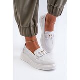 S. BARSKI White Women's Leather Moccasins with Platform S.Barski LR720 | Shoptok.si
