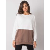RUE PARIS Sweatshirt-RV-BL-7197.89P-white-brown | Shoptok.si