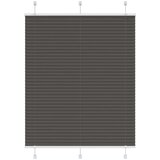 vidaXL Plisirana žaluzija črna 110x100 cm Širina tkanine 109,4 cm | Shoptok.si