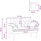  Ljubavni kauč s gumbima Traper plava 111 x 68 x 80 cm Tkanina | Eponuda.com