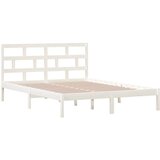  Posteljni okvir bel iz trdnega lesa 150x200 cm 5FT, (20788428) | Shoptok.si