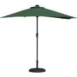 vidaXL Vrtni dežnik Zelena 294 x 150 x 223 cm blago | Shoptok.si