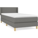 Maison Chic Box spring postelja - Vzmetna postelja z vzmetnico temno siva 90x190 cm blago SL20261, (21892712) Cene