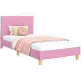  Otroški posteljni okvir z vznožjem Roza 80 x 200 cm blago, (5000104629) | Shoptok.si