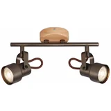 LED spot svetiljka TAHUN 2xGU10/5W/230V braon