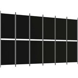 vidaXL Paravan 6-delni črn 300x180 cm blago | Shoptok.si