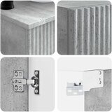  Set namještaja za kupaonicu 3 kom. Betonska siva 33 x 34,5 x 160 cm | Shoptok.si