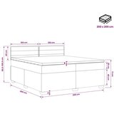  Boxspring krevet s madracem Krem 200 x 200 cm Tkanina - Krem 200 x 200 cm Dizajn linija | shoptok.hr