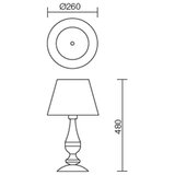  Redo 02-713 - Stona lampa FABIOLA 1xE27/28W/230V | Eponuda.com