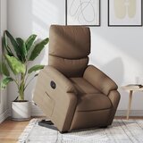 Maison Chic Električni naslanjač - Relax naslanjač s funkcijo vstajanja rjavo blago, (22062004) | Shoptok.si