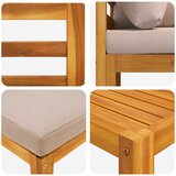  Set sofe 7 kom. Prirodna Čvrsto drvo akacije | shoptok.hr