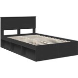  Krevetna konstrukcija Crna 120 x 190 cm Konstruirano drvo | shoptok.hr