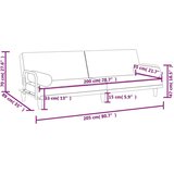  Raztegljiv kavč z naslonjali za roke taupe blago, (20697826) | Shoptok.si