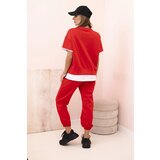 Kesi Włoski Women's butter set with short sleeves and pants red | Shoptok.si