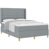 vidaXL Krevet s podnicom i madracem svijetlosiva 140x200 cm tkanina Cijene