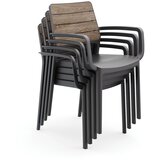 Keter Temno sivo-rjav plastičen vrtni stol Deco Porto – | Shoptok.si