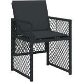 vidaXL 13-dijelni vrtni blagovaonski set s jastucima poliratan crni | shoptok.hr