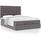  Otomanski krevet s madracem sivi 140x190cm umjetna koža | shoptok.hr