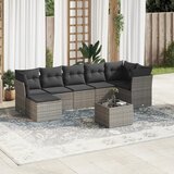 vidaXL 8-dijelni set vrtnih sofa od poliratana s jastucima sivi | shoptok.hr