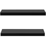  Plutajuće zidne police 2 kom crne 60 x 20 x 3,8 cm | shoptok.hr