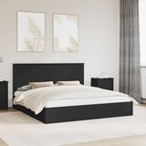 vidaXL Krevetna konstrukcija Crna 200 x 200 cm Konstruirano drvo | shoptok.hr