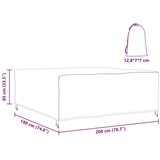  Navlaka za vanjski namještaj Crna 200 x 190 x 85 cm 600D | shoptok.hr