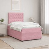  Boxspring krevet s madracem Ružičasta 120 x 190 cm Baršun | shoptok.hr