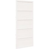 vidaXL drsna vrata bela 100x208 cm vrata iz solidnega lesa bor | Shoptok.si