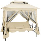 Gazebo konvertibilna ljuljačka krema bijela | shoptok.hr