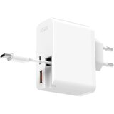Ksix GaN ultrabrzi zidni punjač 65W, USB-A i ugrađeni uvlačivi USB-C kabel Cijene