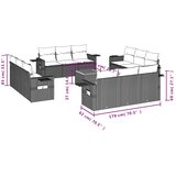  13-dijelni set vrtnih sofa s jastucima poliratan crni | shoptok.hr