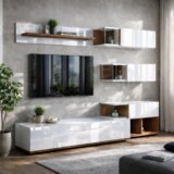 GENERIK Pohištveni element Lego white – Corpus: Sea wood vintage/ White - Fronts: White laquered UV HG, (5000486163) Cene